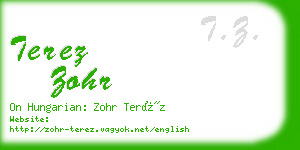 terez zohr business card